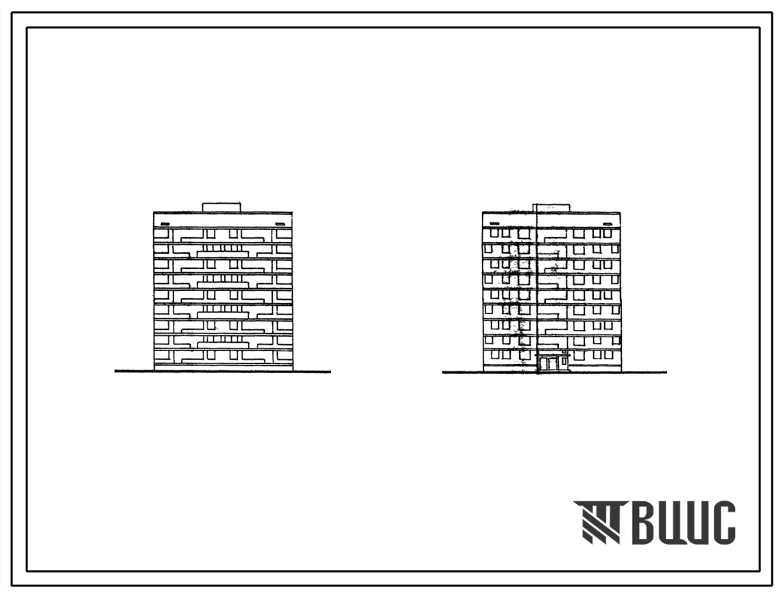 Типовой проект II-66/БС-44 12-ти этажный жилой дом из блоков-секций меридиональной ориентации с кирпичными стенами.