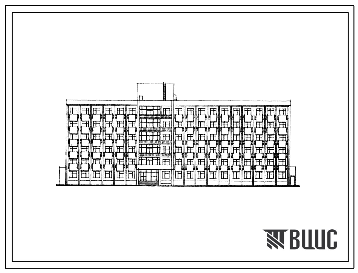 Фасады Типовой проект 241-1-63.86 Спальный корпус на 250 мест для санаториев (в крупнопанельных конструкциях серии 1.090.1-1)