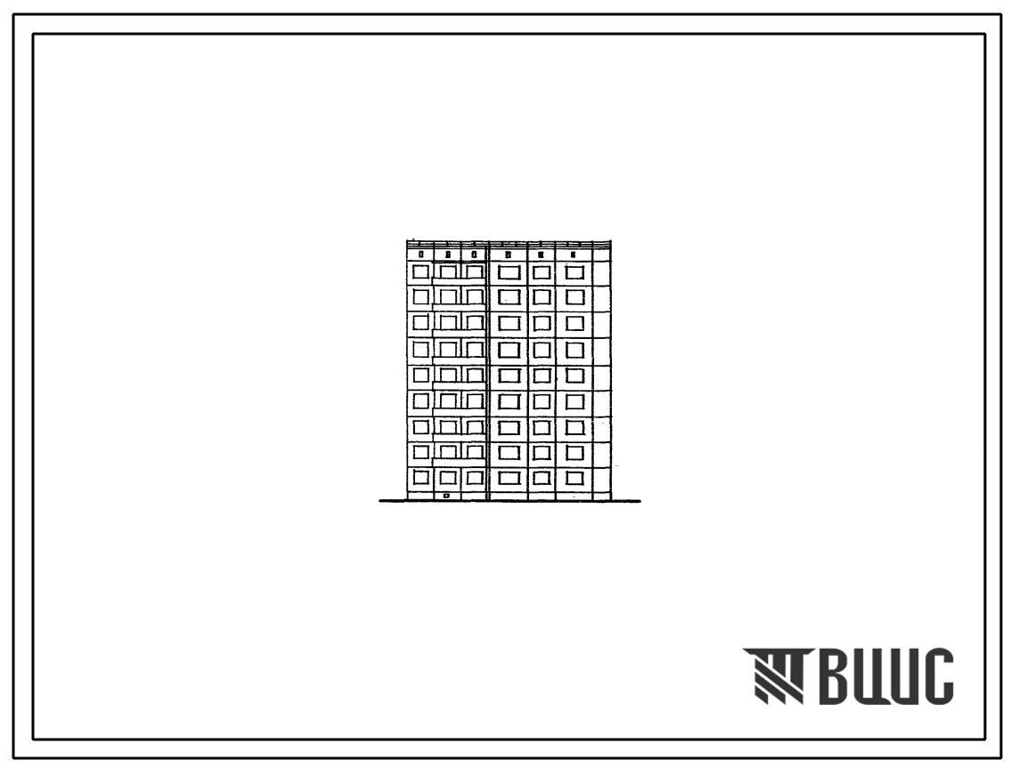 Типовой проект 97-093/1 Девятиэтажная блок-секция угловая правая на 36 квартир (двухкомнатных 2Б-19, трехкомнатных 3Б-8, четырехкомнатных 4Б-9). Для строительства в 1В климатическом подрайоне Красноярского края
