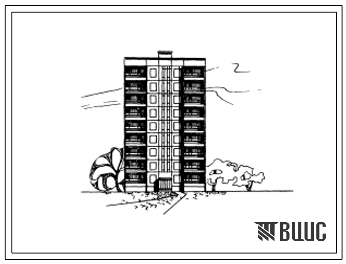 Типовой проект 150-03с Девятиэтажная крупнопанельная рядовая блок-секция 3Б.3Б  на 18 квартир.
