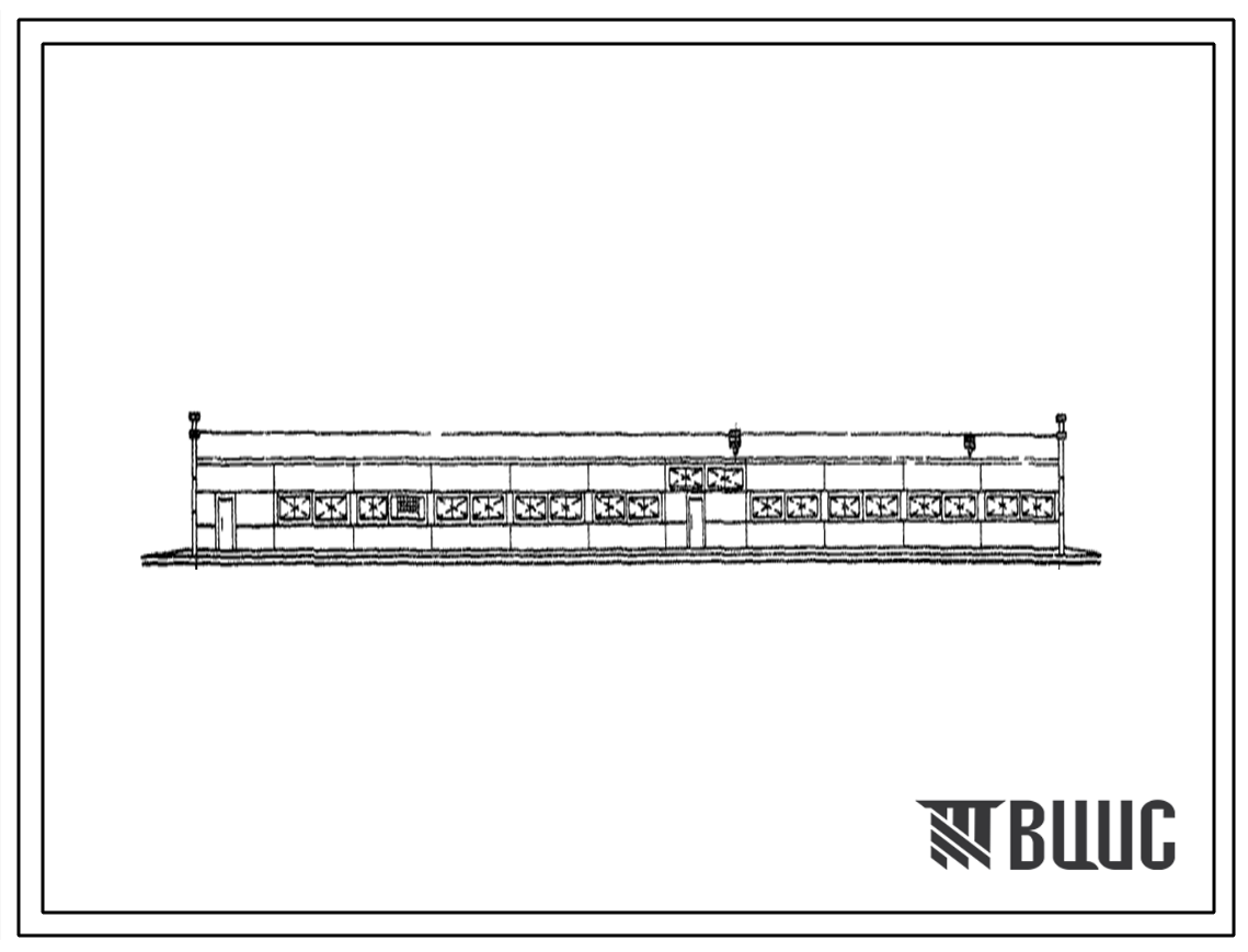 Типовой проект 420-06-67 Временный здания и сооружения сборно-разборного типа каркасно-панельной конструкции (решение в металле) по серии 420-06. Административно-бытовой комбинат на 300 подземных рабочих.