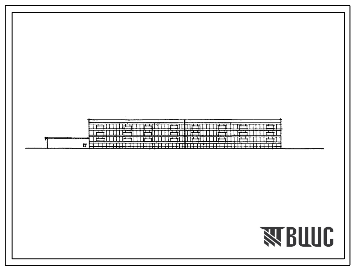 Типовой проект 1-306с-53 Альбомы IX и X  4-этажный жилой дом на 64(61) квартиры со стенами из крупных легкобетонных блоков (вариант со встроено-пристроенным блоком III).